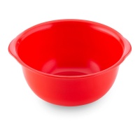 Bol de plástico rojo con asas de 16 x 8 cm - Dekora