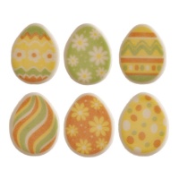 Figuras de azúcar de huevos de pascua surtidos - Dekora - 100 unidades