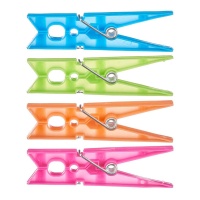 Pinzas de plástico de 8 cm - 24 unidades