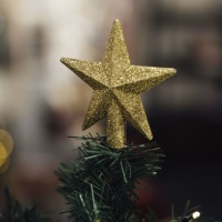 Estrella para el árbol dorada de 10 cm
