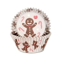 Cápsulas para cupcakes de Muñeco de Jengibre - 48 unidades