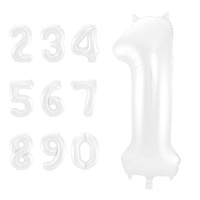 Globo de número blanco de 86 cm - Folat