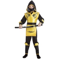 Disfraz de ninja amarillo infantil