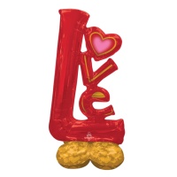 Globo gigante con base de Love en rojo de 73 x 147 cm - Anagram
