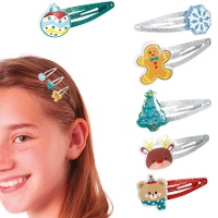 Horquillas par el pelo de Navidad surtidos - 6 unidades