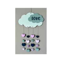 Kit de madera de nube Love móvil - Artemio - 19 piezas
