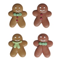Figuras de azúcar de muñeco de jengibre - Dekora - 48 unidades