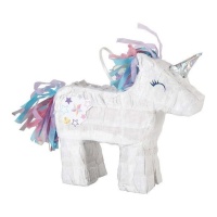 Piñata mini 3D de Unicornio de 18 x 18 x 5,5 cm