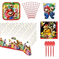 Pack para fiesta de Mario Bros - 8 personas
