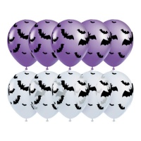 Globos de látex de Halloween de murciélagos de 30 cm - Party love - 10 unidades