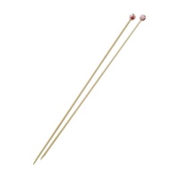 Aguja de punto de bambú pintadas a mano de 4 mm - DMC
