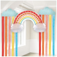 Colgantes decorativos de Nube Arcoíris - 3 unidades