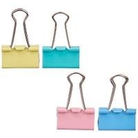 Pinzas clip color pastel grandes - 4 unidades