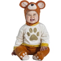 Disfraz de oso con huella para bebé