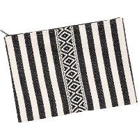 Neceser a rayas con detalle de cinta de 28 x 20 cm - 1 unidad