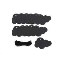 Etiquetas de nubes negras de 6 x 4,5 cm - 12 unidades