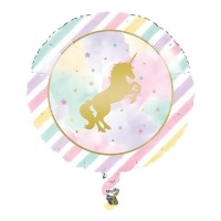 Globo de Unicornio dorado de 45 cm - Conver Party