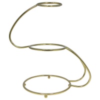 Soporte para tartas en forma de S con acabado dorado - PME - 3 alturas