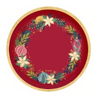 Platos de 23 cm de adorno navideño - 6 unidades