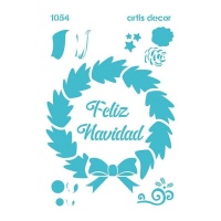 Plantilla Stencil Feliz Navidad de 20 x 28,5 cm - Artis decor - 1 unidad