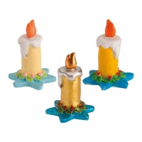 Figuras para roscón de velas de Navidad de 3 cm - Dekora - 50 unidades