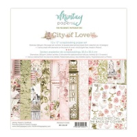 Kit de papeles scrapbooking de City of Love - Mintay Papers - 12 hojas