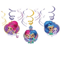 Colgantes decorativos de Shimmer and Shine - 6 unidades