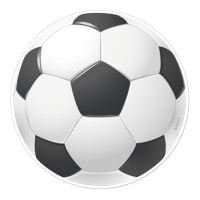 Oblea comestible de balón de fútbol de 20 cm - Dekora