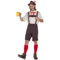 Disfraz de alemán oktoberfest marrón para hombre
