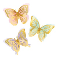 Carteles de Butterfly Shimmer - 3 unidades