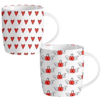 Taza de 350 ml corazones - 1 unidad