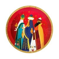 Plato de Reyes Magos de 23 cm - 6 unidades
