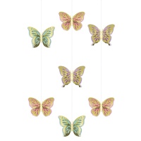 Colgantes decorativos de Butterfly Shimmer - 3 unidades
