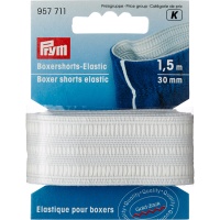 Cinta elástica de 3 cm para boxer blanco natural - Prym - 1,5 m