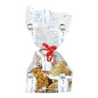Bolsas para dulces transparentes de The Snowman de 12,5 x 7 x 28,5 cm - Creative Party - 20 unidades