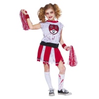 Disfraz de cheerleader zombie para niña