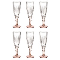 Copa de 170 ml para cava con base color café - 6 unidades