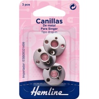 Canillas para máquina de coser Singer de metal estándar - Hemline - 3 unidades