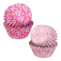 Cápsulas para cupcakes mini de flores Pascua - PME - 60 unidades