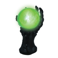 Mano con bola de cristal con led