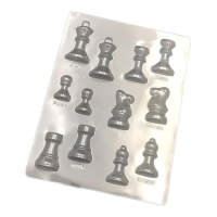 Molde de piezas de ajedrez para chocolate - Pastkolor - 12 cavidades