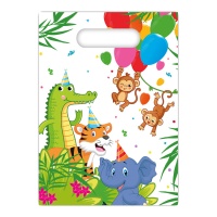 Bolsas de Animales selva party - 6 unidades