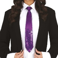 Corbata de lentejuelas de 35 cm