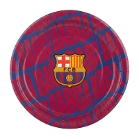 Platos de FC Barcelona de 18 cm - 8 unidades