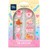 Figuras de azúcar de Baby Girl - 8 unidades