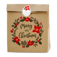 Sobre regalo de 27 x 25 x 11 cm de Merry Christmas - 3 unidades