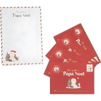 Cartas con sobres para Papá Noel con pegatinas