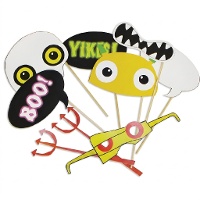 Kit para photocall de fiesta Halloween infantil - 9 unidades