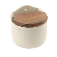 Salero beige con motas
