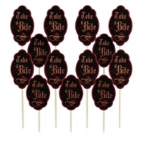 Picks para cupcakes largos de vampiro de 20 cm - Wilton - 12 unidades